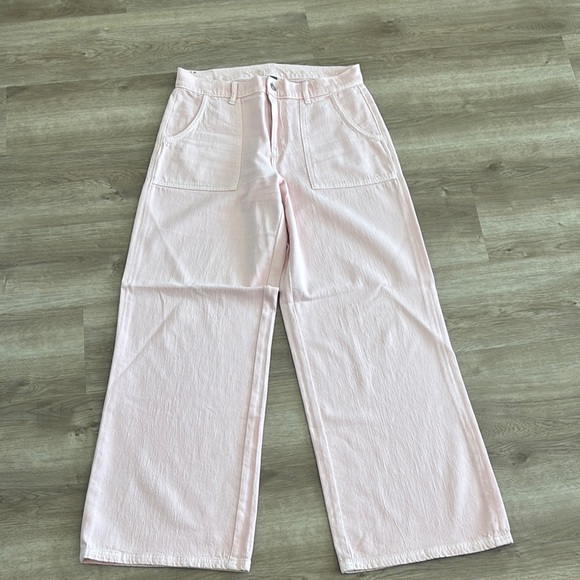 AE Light Pink Wide-Leg Pants